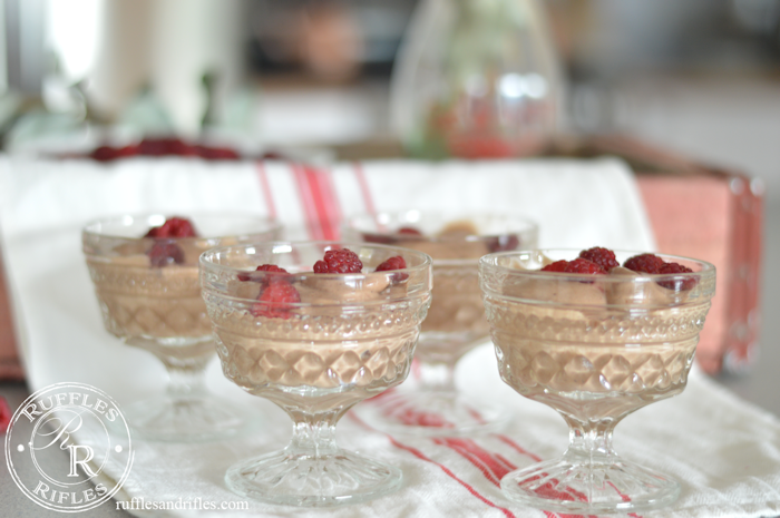 Chocolate Banana Ice Cream in Vintage Dishes