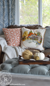 Embroidered Fall Pillow