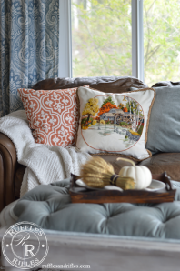 Embroidered Fall Pillow