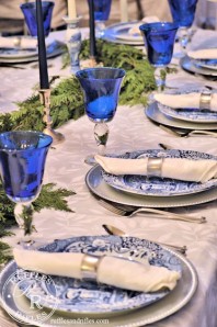 For the Love of Blue and White – A Christmas Tablescape
