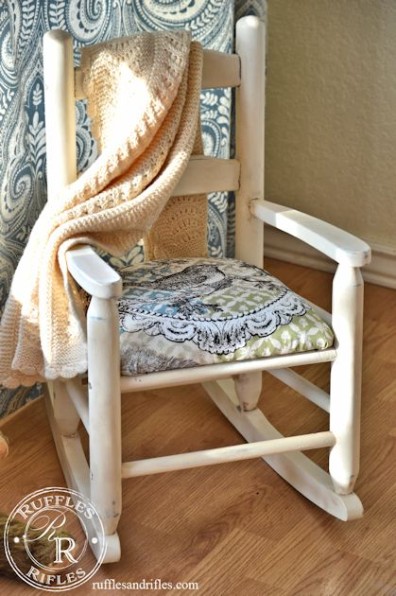 Mini Shabby Chic Rocking Chair - Ruffles and Rifles